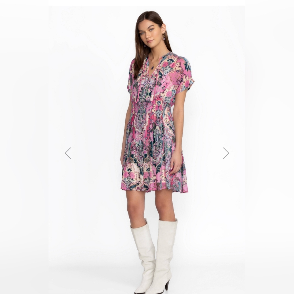 Johnny Was Thia Burnout Multicolor Floral Dress XL - Picture 1 of 6